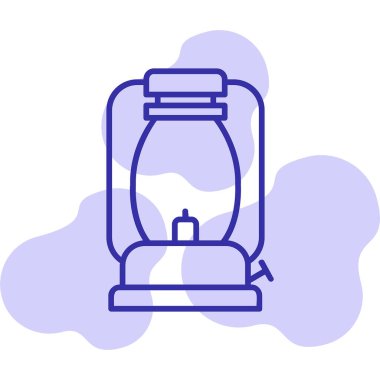 Gaz Lambası simgesinin vektör illüstrasyonu