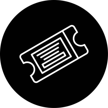 Bilet. Web simgesi basit illüstrasyon