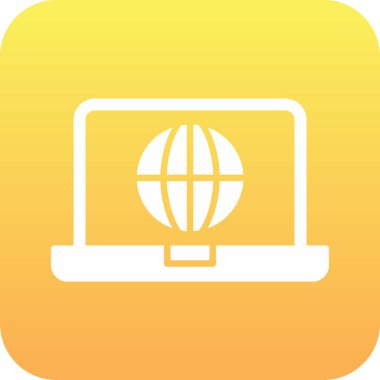 dizüstü bilgisayar simgesi, vektör illüstrasyonu basit tasarım