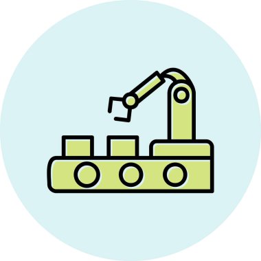 Otomasyon web simgesi, vektör illüstrasyonu