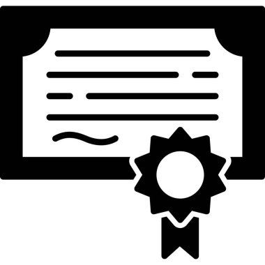 Sertifika. Web simgesi basit tasarım