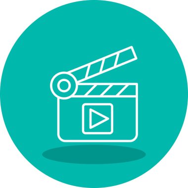 El çırpma tahtası web simgesi basit illüstrasyon 