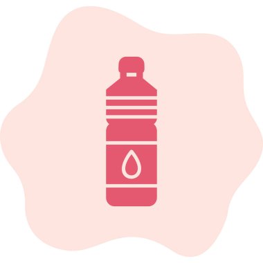 Su şişesi. Web simgesi basit illüstrasyon