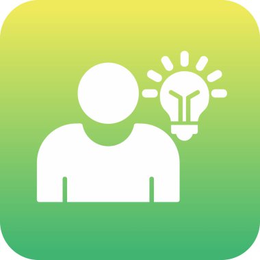 Fikir simgesinin vektör illüstrasyonu 