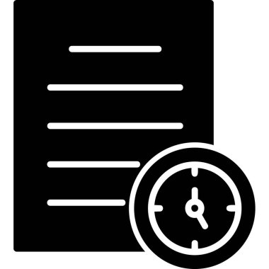 Zamanlama simgesi vektör çizimi alıştırması