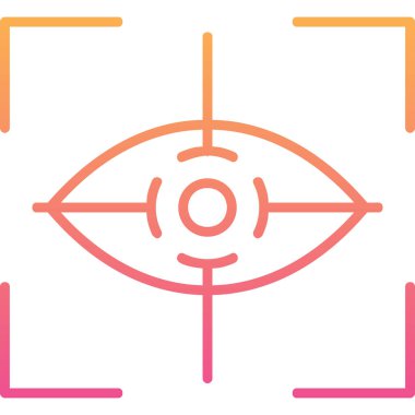 Göz. Web simgesi basit illüstrasyon