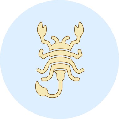 Akrep simgesi, basit vektör illüstrasyonu 