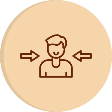 Oklu adam, vektör illüstrasyonu 