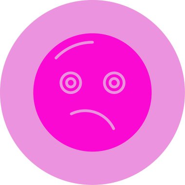 üzgün emoji simgesi, basit tasarım illüstrasyonu 