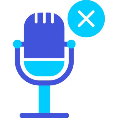 Mikrofon. Web simgesi basit illüstrasyon 