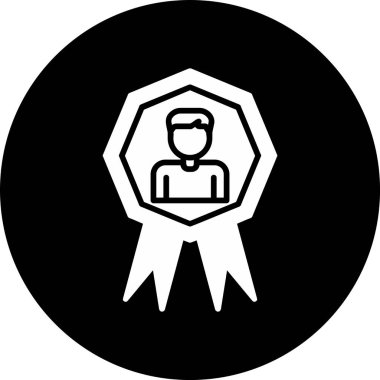 Ayın Çalışanı simgesinin vektör illüstrasyonu