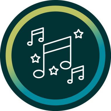 müzik notlar simgesini, vektör çizim