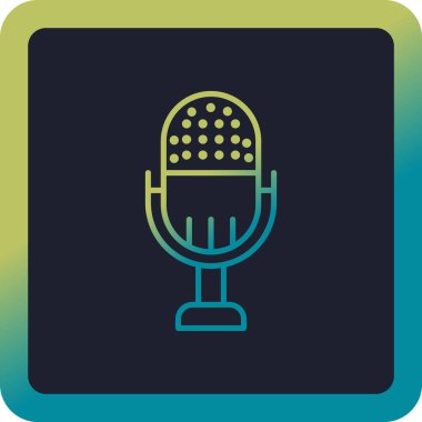 mikrofon simgesi vektör illüstrasyonu 