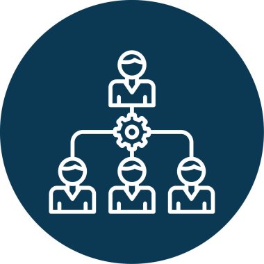 İnsan kaynakları yönetim vektörü düz vektör çizimi 