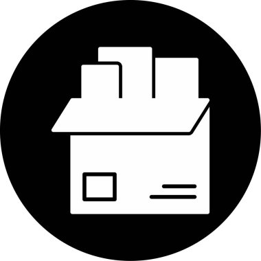 Paket, dağıtım simgesi vektör illüstrasyonu 