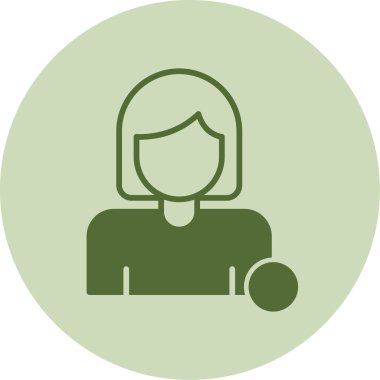 Kadın. Web simgesi basit tasarım 