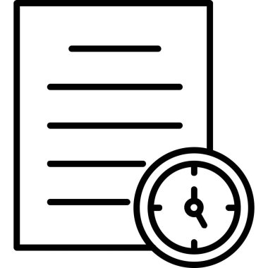 Zamanlama simgesi, vektör illüstrasyonu alıştırması