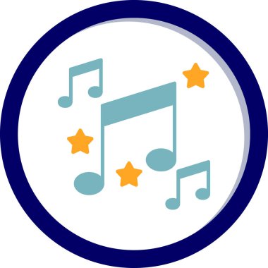 müzik notlar simgesini, vektör çizim