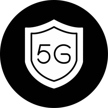 5g İnternet koruma simgesi, vektör illüstrasyonu