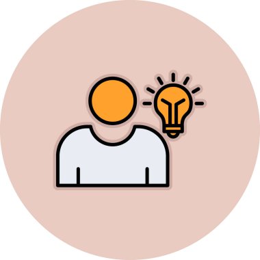 Fikir simgesinin vektör illüstrasyonu 