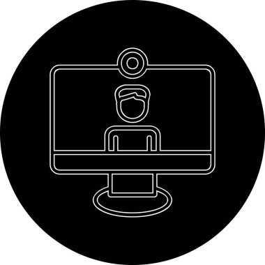 Video Arama simgesi, düz tasarım