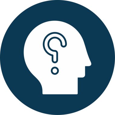 düşünce simgesi, modern vektör illüstrasyon tasarımı 