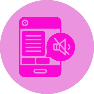 Ses akıllı telefon simgesi yok, vektör illüstrasyonu 