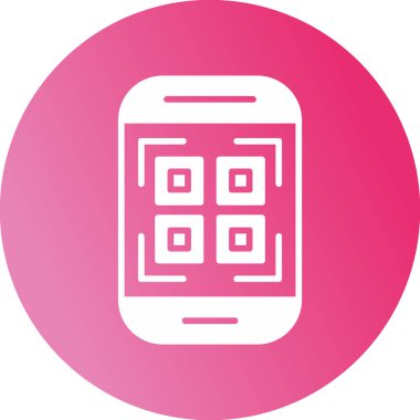 Cep Telefonu Web simgesi vektör illüstrasyonu