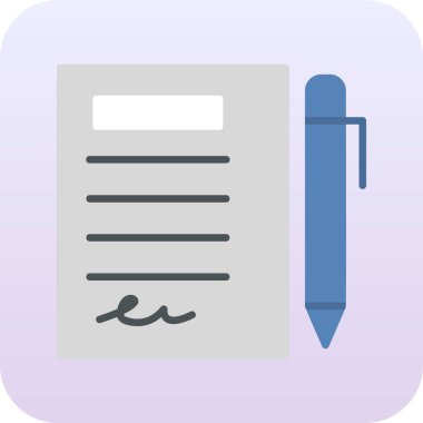 Kalem simgesi çizimi olan planlayıcı