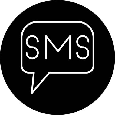 SMS web simge vektör çizim 