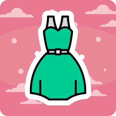 elbise simgesi, vektör illüstrasyonu 