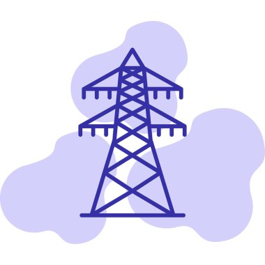 elektrik kulesi simgesi, vektör illüstrasyonu