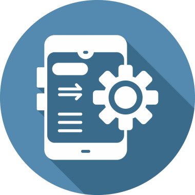 Mobil Ayarlar ikon vektör çizimi