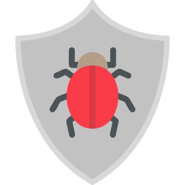 Antivirüs web simgesi, vektör çizimi