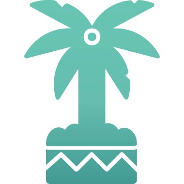 Palmiye ağacı simgesi. vektör illüstrasyonu 