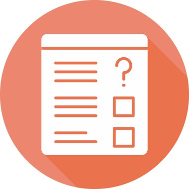 Quiz web simgesi vektör illüstrasyonu