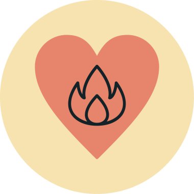 Tutku web simgesi basit illüstrasyon