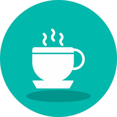 Kahve Kupası web simgesi, vektör çizim 