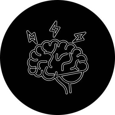 Beyin fırtınası web simgesi, vektör illüstrasyonu 