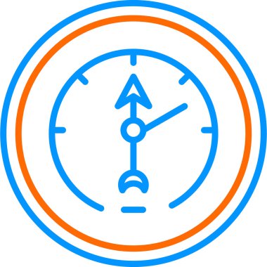 Barometre. Web simgesi basit illüstrasyon         