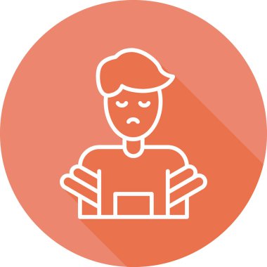 Kolları havada yüzen adam, vektör illüstrasyonu basit tasarım