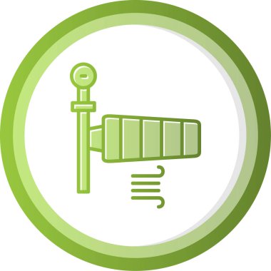 Rüzgâr Sock rüzgar hızı ve yön çizelgesi, vektör çizimi. Rüzgar Bayrağı 