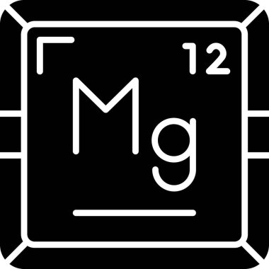 Magnezyum kimyasal element basit ikon web illüstrasyonu