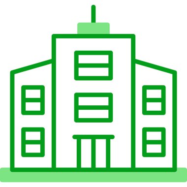 Bina. Web simgesi basit illüstrasyon 