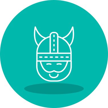 Viking simgesi, vektör illüstrasyonu basit tasarım