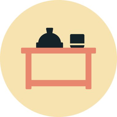 Mutfak ikonu. yemek illüstrasyonu 