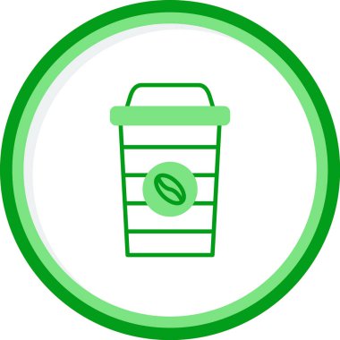 Kahve Kupası web simgesi, vektör çizim 
