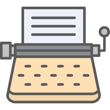 Daktilo. Web simgesi basit illüstrasyon 