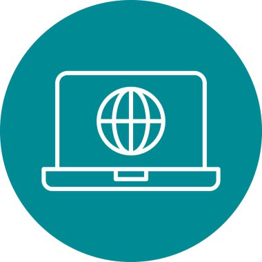 dizüstü bilgisayar simgesi, vektör illüstrasyonu basit tasarım