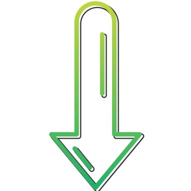 aşağı ok simgesi, vektör illüstrasyon tasarımı 